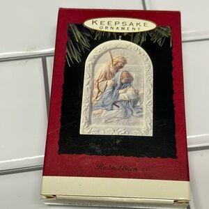 Vintage 1993 Hallmark Keepsake Ornament He Is Born Nativity Scene New In Box